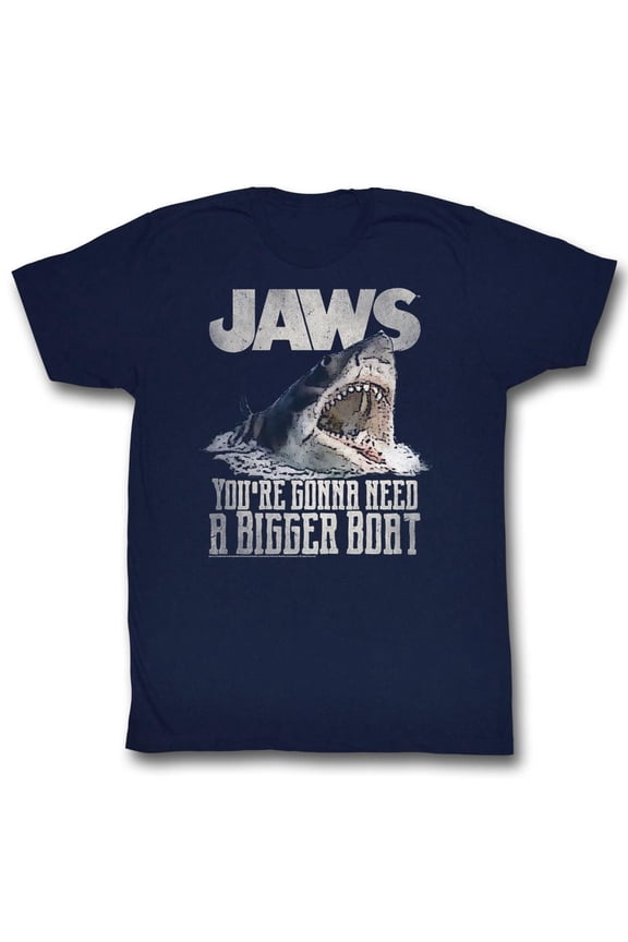Jaws Real Big Navy Adult T-Shirt 4Xl