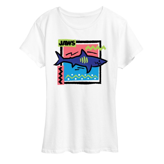 Jaws - Shark Doodle Square - Women's Short Sleeve Graphic T-Shirt
