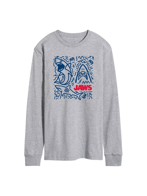 - Shark Doodles Men's Long Sleeve Graphic T-Shirt