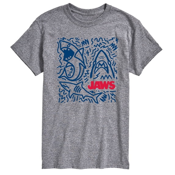 Jaws - Shark Doodles Short Sleeve Graphic T-Shirt