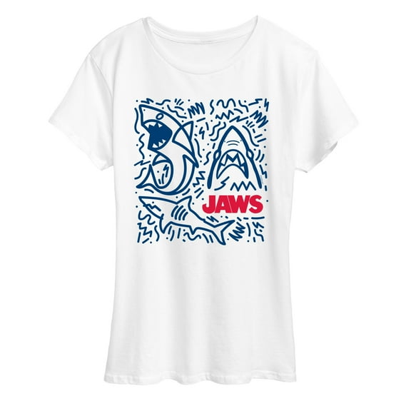 Jaws - Shark Doodles - Women's Short Sleeve Graphic T-Shirt