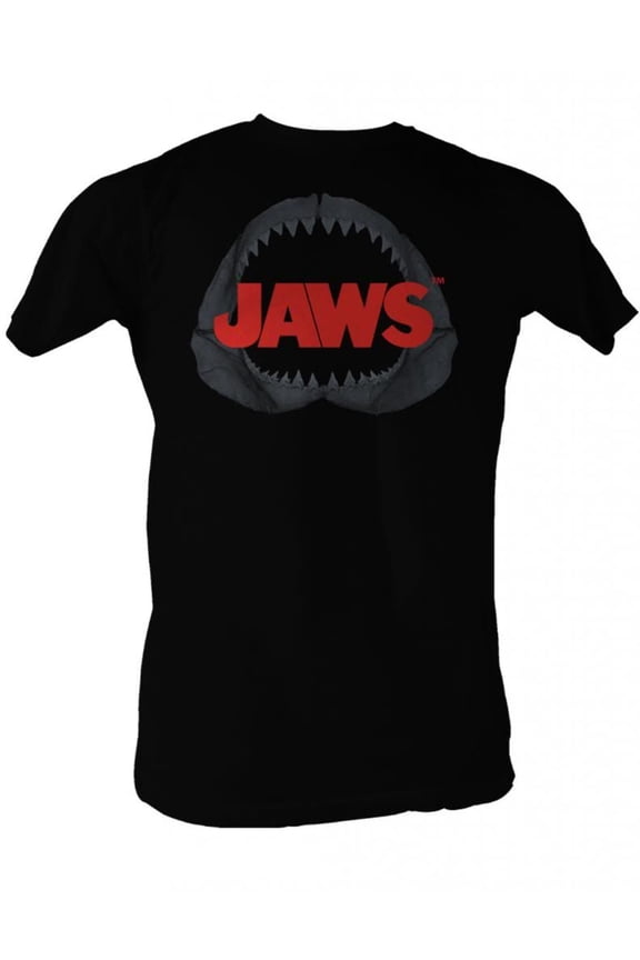 Jaws Shark Jaw Black Adult T-Shirt 4Xl