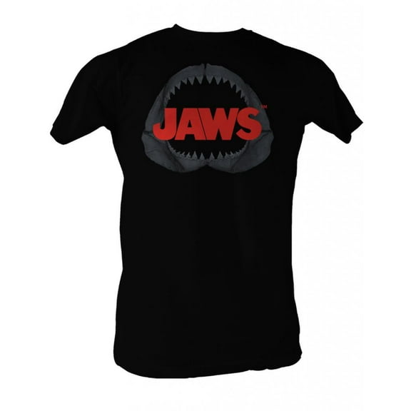 Jaws Shark Jaw Black Adult T-Shirt