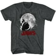 thumbnail image 1 of Jaws Shark Moon Black Heather Adult T-Shirt, 1 of 2