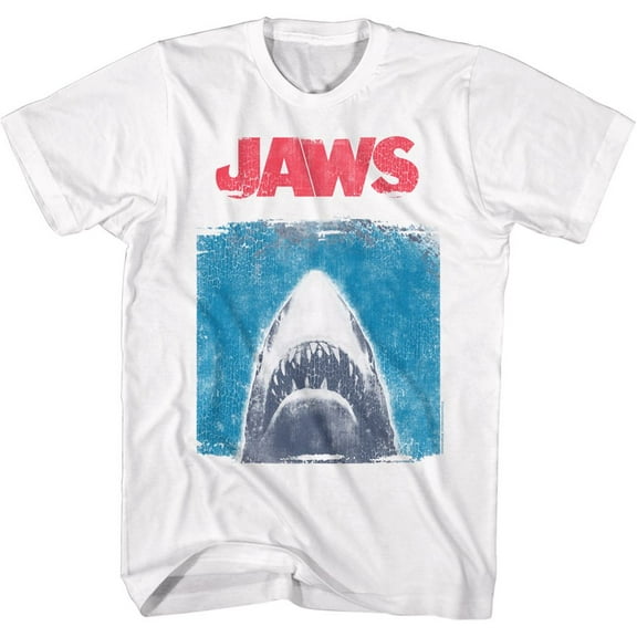 Jaws Simplified Jaws White Adult T-Shirt