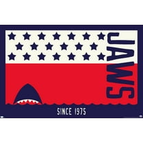 Jaws - Stars and Stripes Wall Poster, 22.375" x 34"