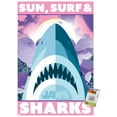 thumbnail image 1 of Jaws - Sun, Surf & Sharks Wall Poster with Pushpins, 22.375" x 34", 1 of 4