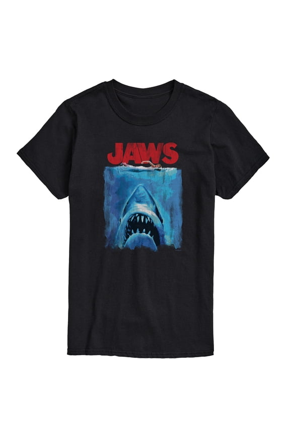 - Swimming Above Shark - Men's Short Sleeve Graphic T-Shirt
