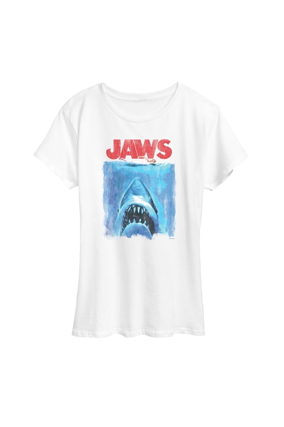 - Swimming Above Shark - Women's Short Sleeve Graphic T-Shirt