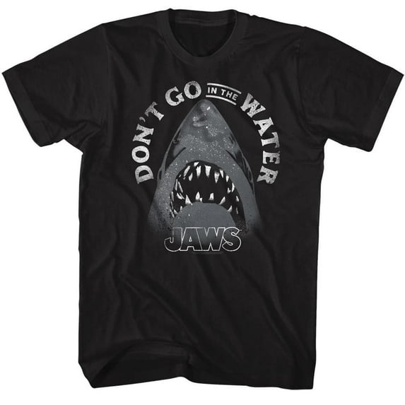 Jaws Text Arch Black Adult T-Shirt 4Xl