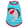 thumbnail image 1 of The Worthy Dog Appliqué Jaws Graphic Stripe Sleeveless Dog Tee, 1 of 3