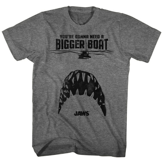 Jaws Teeth Graphite Heather Adult T-Shirt
