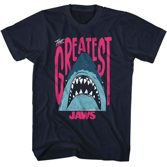 Jaws The Greatest Shark Navy Adult T-Shirt 3Xlt