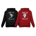 thumbnail image 1 of Jaws The Two Of Us Valentine's Day Set for Him & Her Matching Couples Hoodies Men Black Large / Women Red Small, 1 of 6