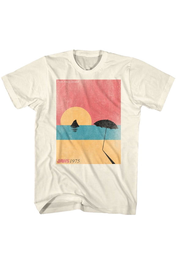 Jaws Visiting Natural Adult T-Shirt Xl