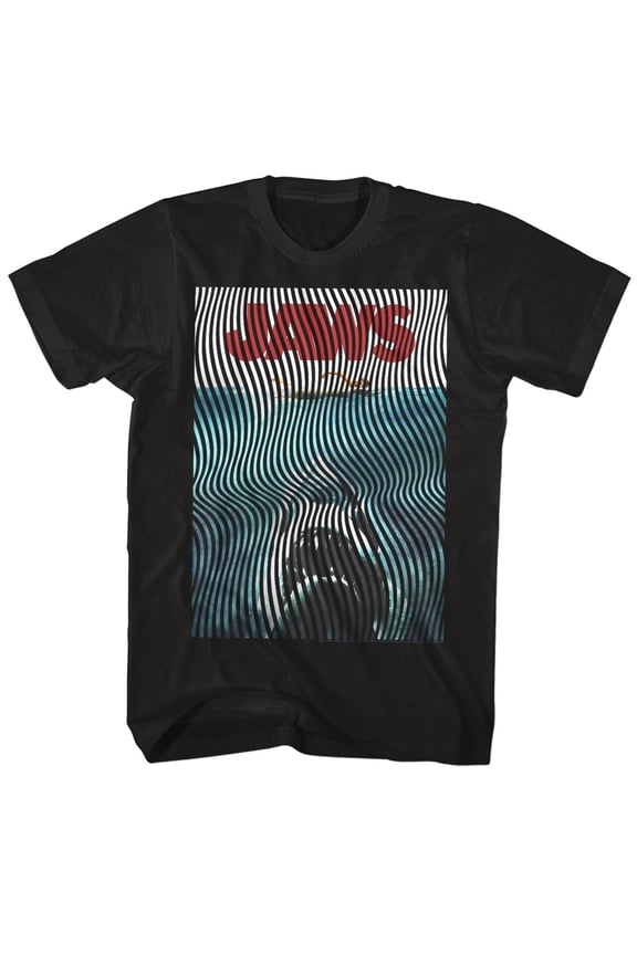 Jaws Wiggly Black Adult T-Shirt