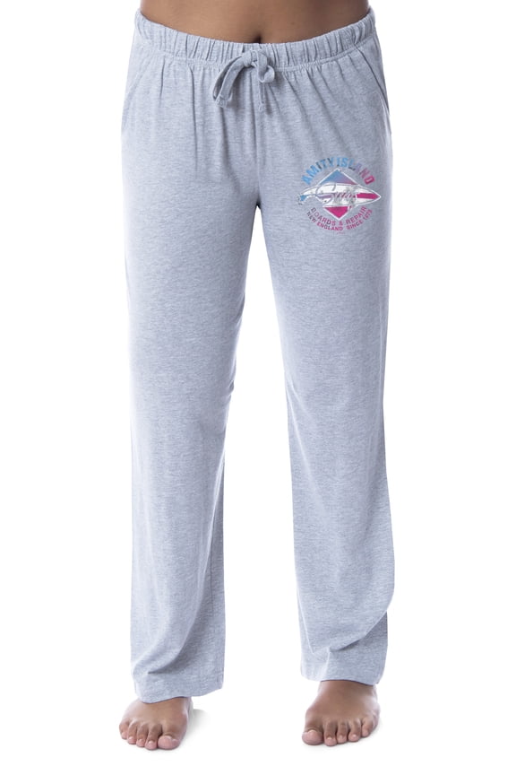 Jaws Womens' Amity Island Surf Logo Distressed Icon Sleep Pajama Pants