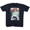 thumbnail image 1 of Jaws Worn Japanese Poster Navy Toddler T-Shirt, 1 of 2