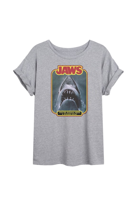 - You're Gonna Need a Bigger Boat - Juniors Oversized Graphic T-Shirt