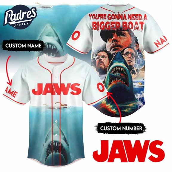 Jaws Youre Gonna Need A Bigger Boat Baseball Jersey