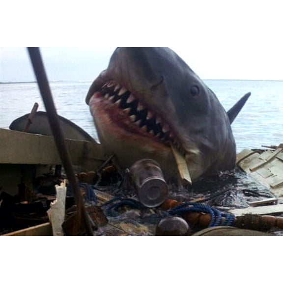 Jaws shark attacking boat 24x36 Poster