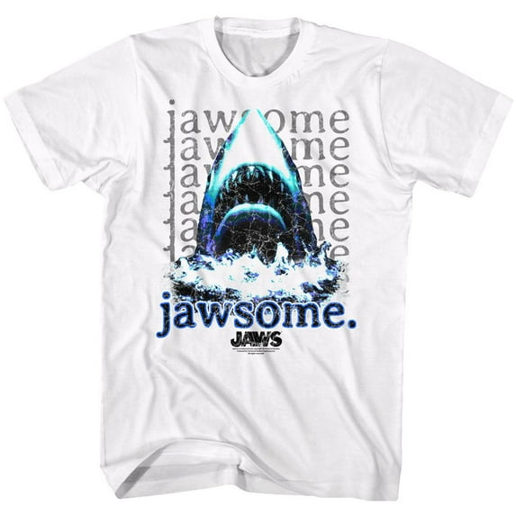 Jawsome Repeat White Adult T-Shirt 2Xl