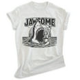 thumbnail image 1 of Jawsome Shark T-shirt, Unisex Women's Men's Shirt, Shark Pun Great White Week Summer Saying Beach, Heather Ash, 3X-Large, 1 of 6
