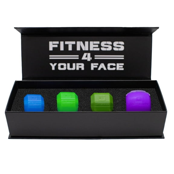 Jawzrsize Pop 'N Go Athletic Transformation Bundle with 4 Levels of Bite Resistance| Perfect for your Face and Jaw
