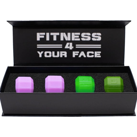 Jawzrsize Pop 'N Go Total Contouring Kit with 4 Different Levels of Bite Resistance | Perfect for your Face and Jaw