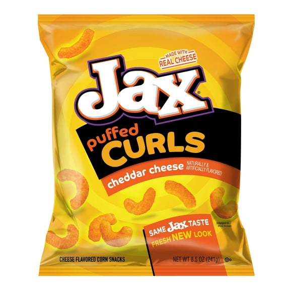 Jax Cheddar Cheese Puffed Curls, 8.5 oz Bags, 12 Count