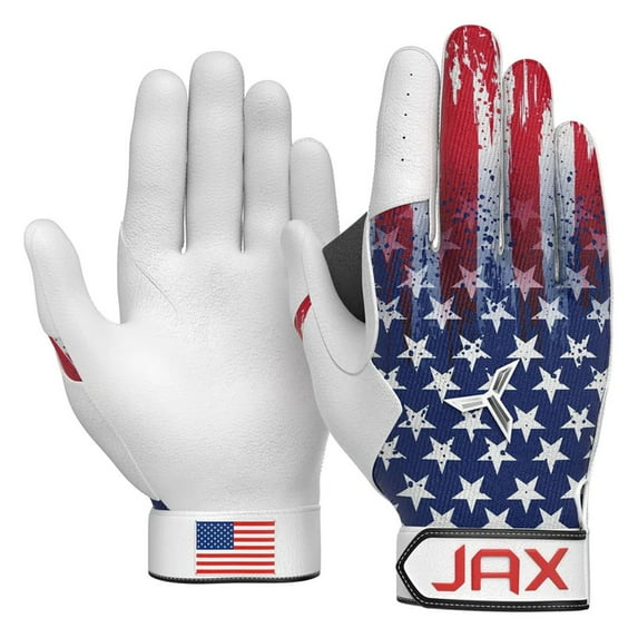 Jax Batting Gloves Adult Pro Model Batting Gloves Right Handed Swinger, USA, Large