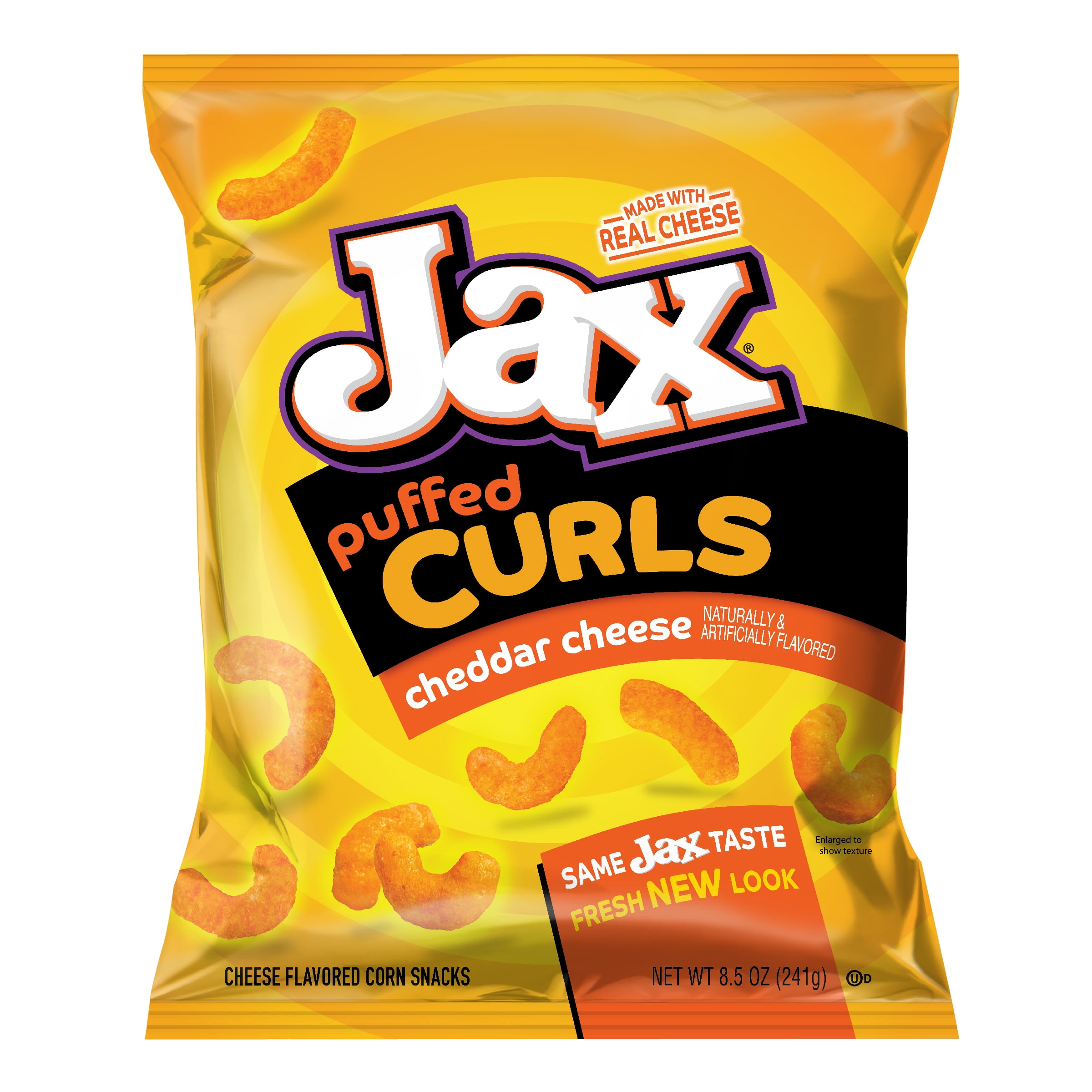 Jax Cheddar Cheese Puffed Curls, 8.5 oz Bag