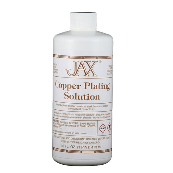 Jax Copper Plating Patina Solution for Solder, Iron, Steel, or Brass - 16oz.