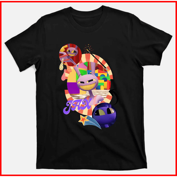 Jax Digital Circus Variant Retro Glitch Surreal Rabbit Animation Unisex T-Shirt V19288, up to Size 5XL
