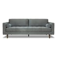thumbnail image 1 of Jax Mid Century Modern Furniture Style Tufted Seat Fabric Couch in Dark Gray, 1 of 7