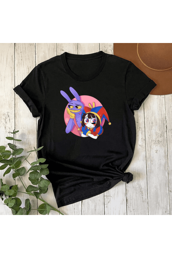 Jax & Pomni The Amazing Digital Circus Jester Rabbit Dynamic Unisex T-Shirt, S-5XL