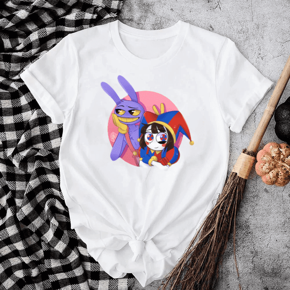 Jax & Pomni The Amazing Digital Circus Jester Rabbit Dynamic Unisex T-Shirt, S-5XL