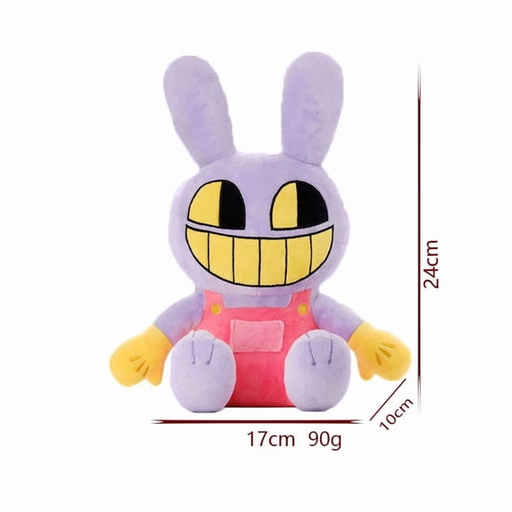 Jax Sitting Plush Toy, The Amazing Digital Circus Purple Rabbit Stuffed Doll with Tag