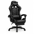 thumbnail image 1 of JaxShark Ergonomic Gaming Chair with Footrest and Lumbar Support, Black, 1 of 8