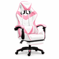 thumbnail image 1 of JaxShark Ergonomic Racing Style Gaming Chair with Footrest for Adults, Pink, 1 of 8