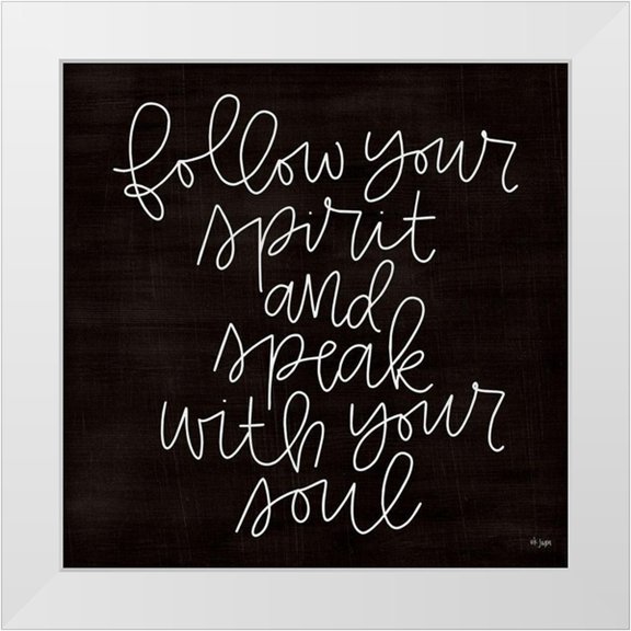 Jaxn Blvd. 12x12 White Modern Wood Framed Museum Art Print Titled - Follow Your Spirit