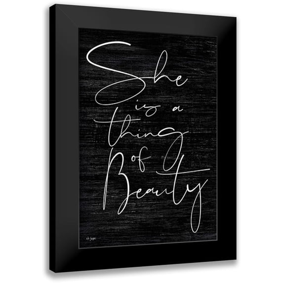 Jaxn Blvd. 13x18 Black Modern Framed Museum Art Print Titled - She is a Thing of Beauty