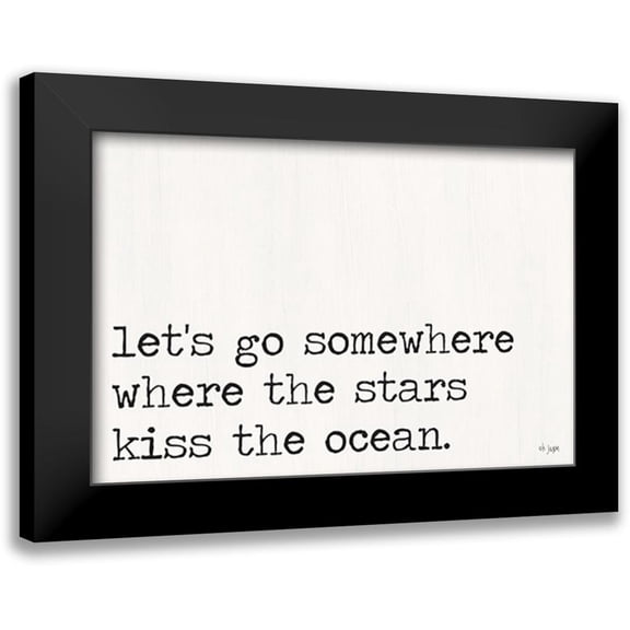 Jaxn Blvd. 14x11 Black Modern Framed Museum Art Print Titled - Where the Stars Kiss the Ocean