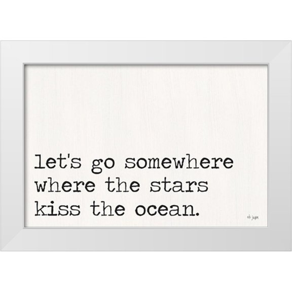 Jaxn Blvd. 14x11 White Modern Wood Framed Museum Art Print Titled - Where the Stars Kiss the Ocean