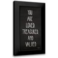 thumbnail image 1 of Jaxn Blvd. 14x24 Black Modern Framed Museum Art Print Titled - You Are Loved, Treasured and Valued, 1 of 5