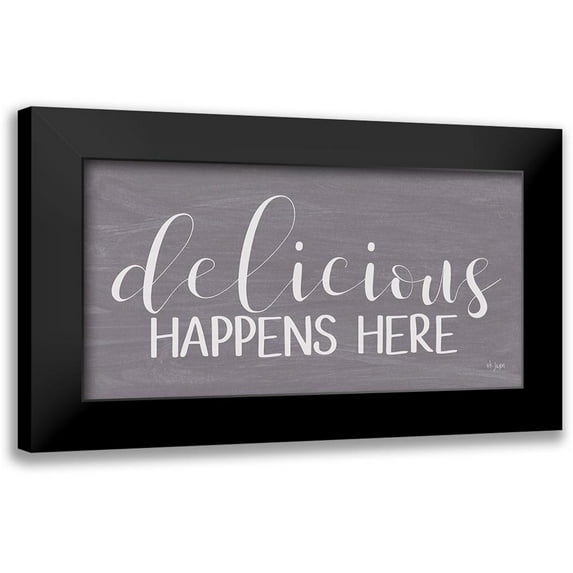 Jaxn Blvd. 14x9 Black Modern Framed Museum Art Print Titled - Delicious Happens Here