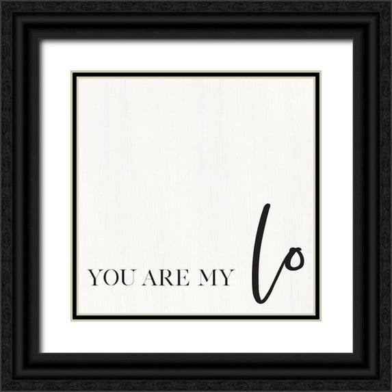 Jaxn Blvd. 15x15 Black Ornate Wood Framed with Double Matting Museum Art Print Titled - You Are My Love I