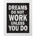 thumbnail image 1 of Jaxn Blvd. 15x18 White Modern Wood Framed Museum Art Print Titled - Dreams Do Not Work, 1 of 4