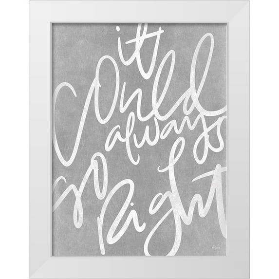 Jaxn Blvd. 15x18 White Modern Wood Framed Museum Art Print Titled - It Could Always Go Right
