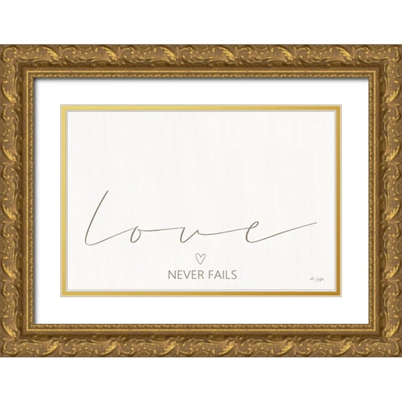 Jaxn Blvd. 18x13 Gold Ornate Wood Framed with Double Matting Museum Art Print Titled - Love Never Fails